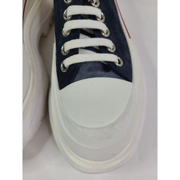 ALEXANDER MCQUEEN Black Suede Women's Tread Slick Platform Sneakers - 40 / 10 - Picture 3 of 10